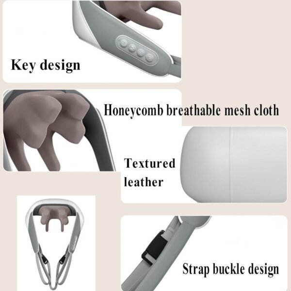 Gray brushless cervical trapezoid massager (can be heated)