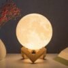 LED Night Light 8cm Moon Lamp-YELLOW