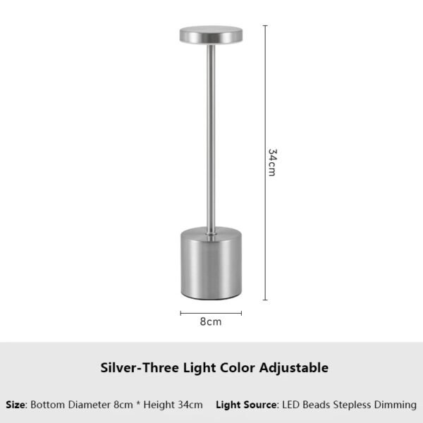 Touch Sensor LED Table Lamp-Silvery