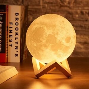LED Night Light 8cm Moon Lamp-YELLOW