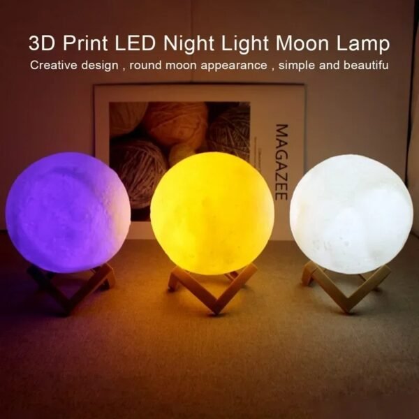 LED Night Light 8cm Moon Lamp-Multiple