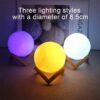 LED Night Light 8cm Moon Lamp-Multiple