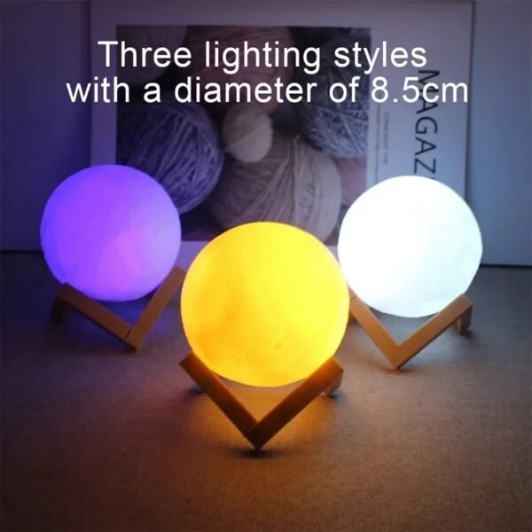 LED Night Light 8cm Moon Lamp-Multiple