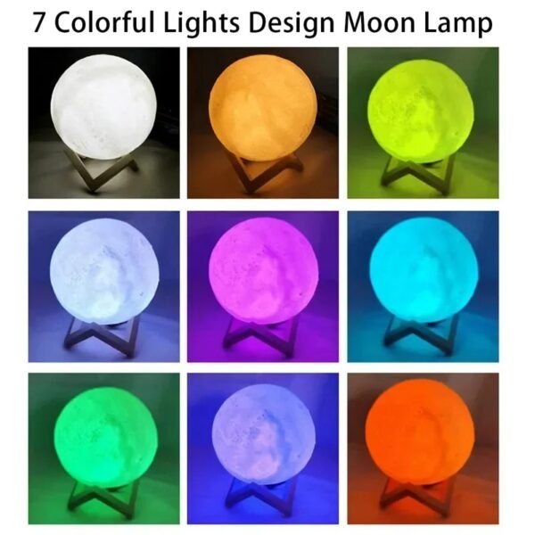 LED Night Light 8cm Moon Lamp-Multiple
