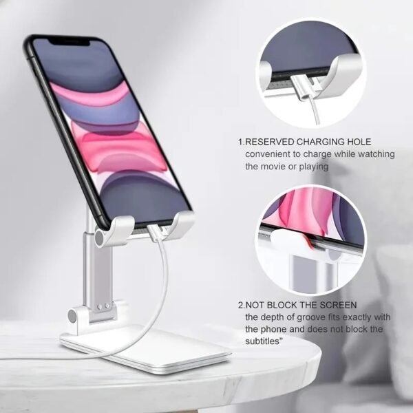 Desk Mobile Phone Holder Stand-White
