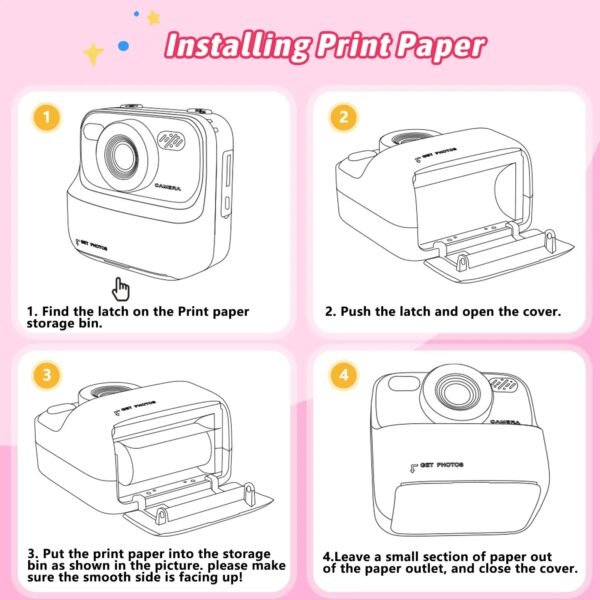 14_Sde445aa1f4ee468694e0a4f506599572D Upgrade Kids Camera Instant 1080P HD Dual Lens