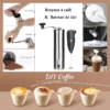 Manual Coffee Grinder Mini Stainless Steel Hand Handmade Coffee Bean Grinders Mill Foamer