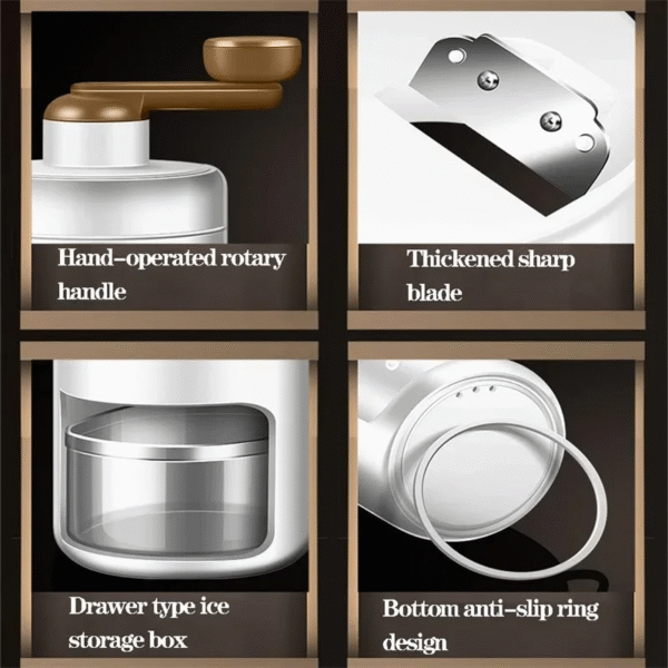 17506685202613 Manual Ice Shaver Household Small Ice Crusher Mini Shaved Ice Milkshake Machine