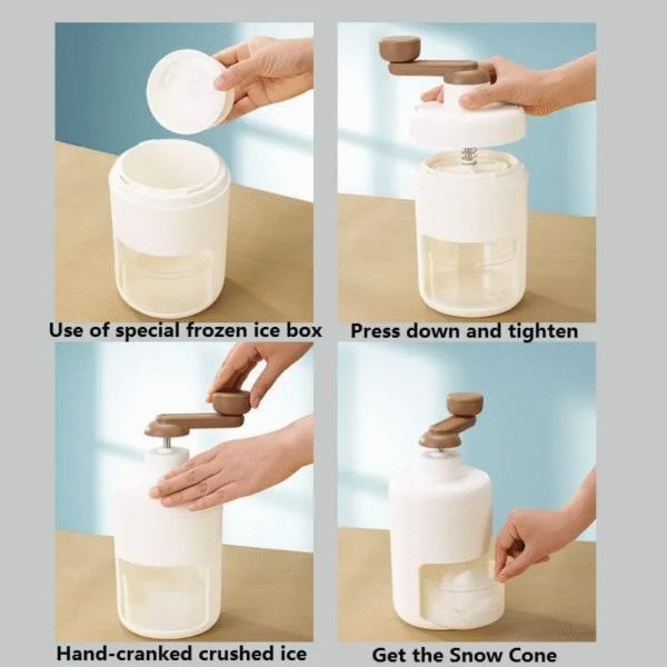 17506685205884 Manual Ice Shaver Household Small Ice Crusher Mini Shaved Ice Milkshake Machine