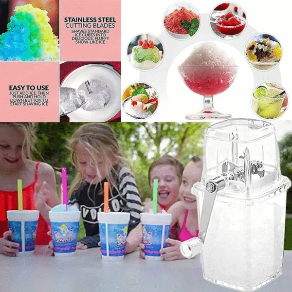 Home Manual Ice Crusher Transparent Multi-Purpose Hand Shaved Ice Machine