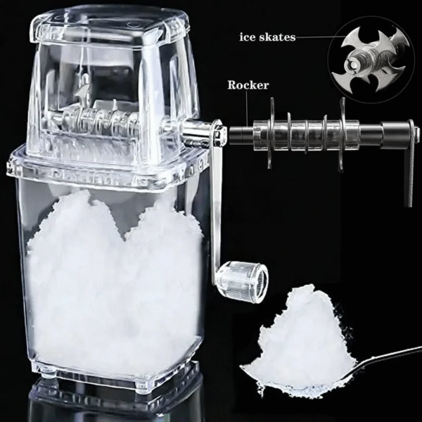 Home Manual Ice Crusher Transparent Multi-Purpose Hand Shaved Ice Machine