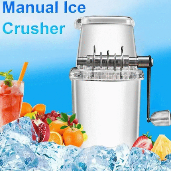 Home Manual Ice Crusher Transparent Multi-Purpose Hand Shaved Ice Machine