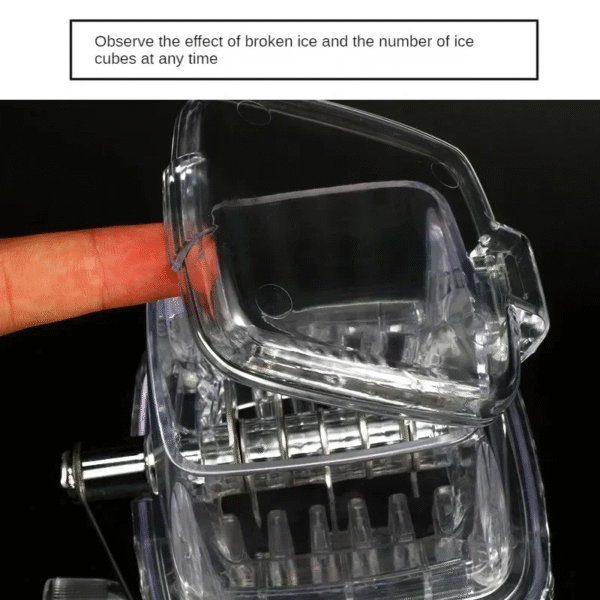 Home Manual Ice Crusher Transparent Multi-Purpose Hand Shaved Ice Machine