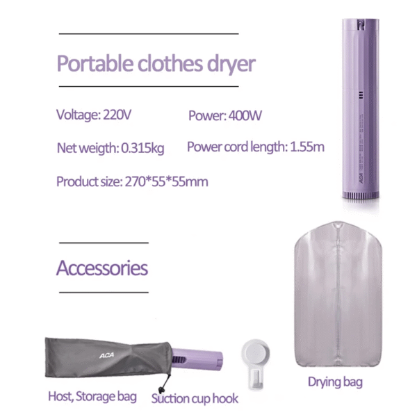 Electric Clothes Dryer Mini Portable