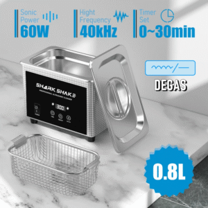 800ml Household Digital Ultrasonic Cleaner 30W/60W Stainless Steel