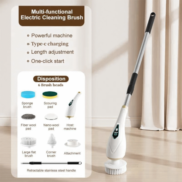 17508340634397 New 8-in-1 Electric Cleaning Brush Wireless