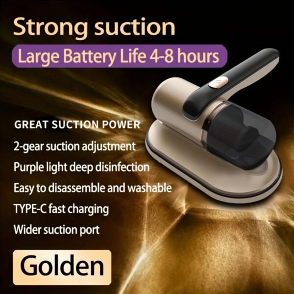 17508396523416 Vacuum Cleaner, 15000pa Upgraded Wireless Handheld Blue Light Disinfection Mite Remover