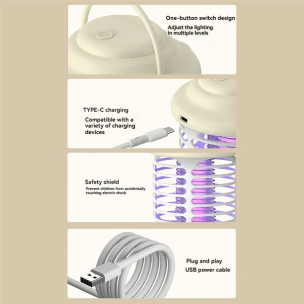 ABKR-Electric Bug Zapper Portable Mosquito Control Lamp