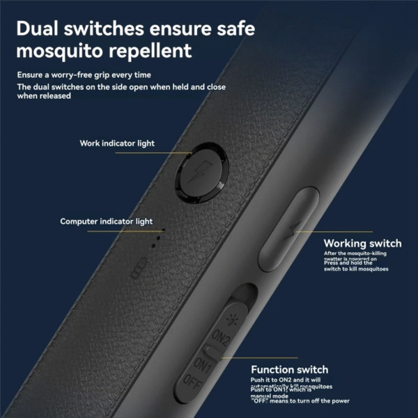 Efficient-Electric Fly Swatter Two-In-One Fly Swatter Foldable