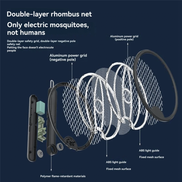 UNCL Electric Fly Swatter Two-In-One Fly Swatter Foldable