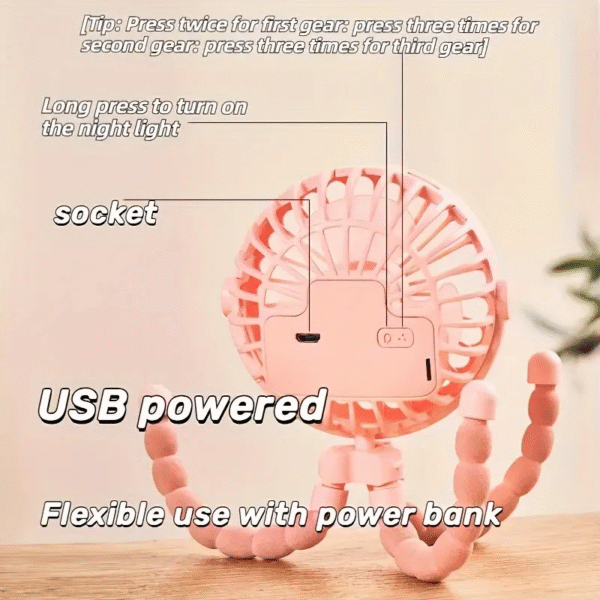 New Multifunctional Childrens Stroller Mini Fan