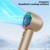 17510135456383 Mini Handheld Fan LED Digital Display 100 Levels High-Speed