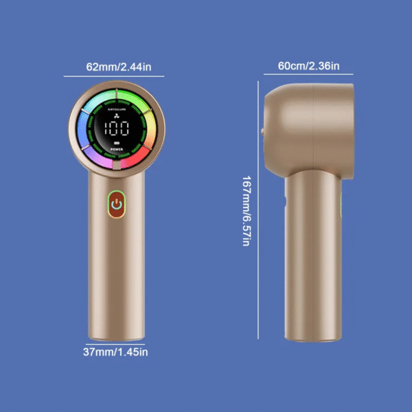 17510135459294 Mini Handheld Fan LED Digital Display 100 Levels High-Speed