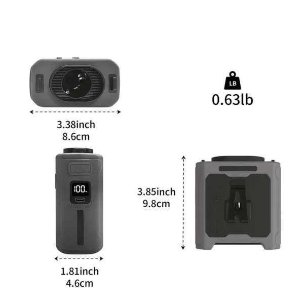 20000mAh Rechargeable Waist Fan Portable Hands Free