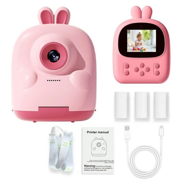 New Cartoon Kids Digital Camera Instant Print Dual Lens