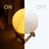 LED Night Light 8cm Moon Lamp-YELLOW