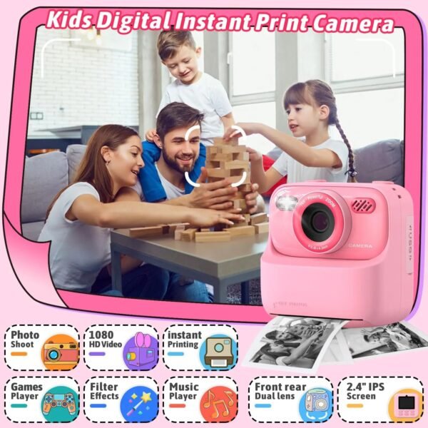 2_S91ac67c74e5e44bcbde09ae67655b506H Upgrade Kids Camera Instant 1080P HD Dual Lens