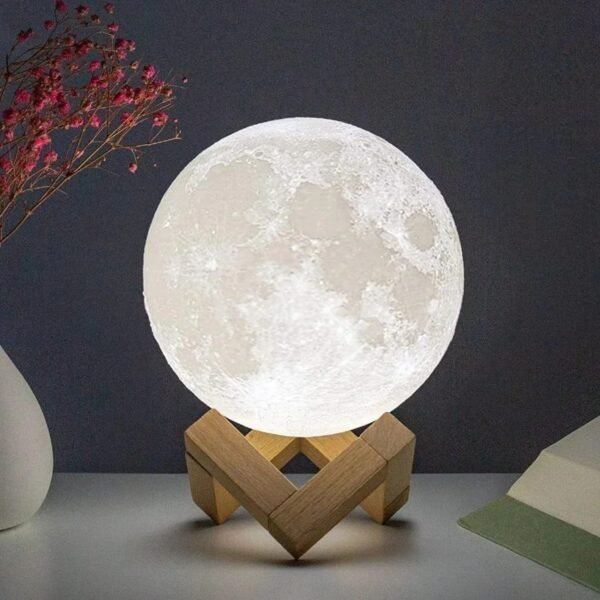 LED Night Light 8cm Moon Lamp-WHITE