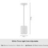 Touch Sensor LED Table Lamp-White