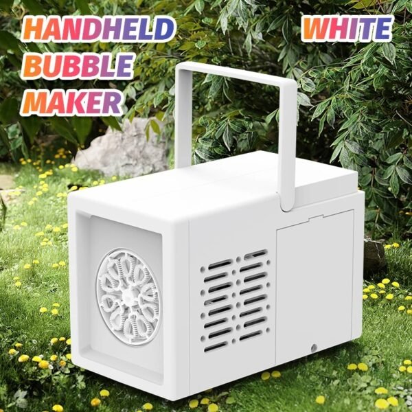 Electric Bubble Machine Toy-White