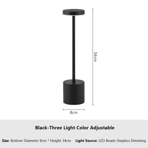 Touch Sensor LED Table Lamp-Black