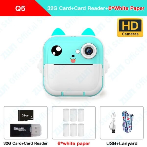 Children 1080P HD Digital Camera Toys Instant Print for Kids