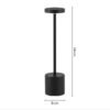 Touch Sensor LED Table Lamp-Black